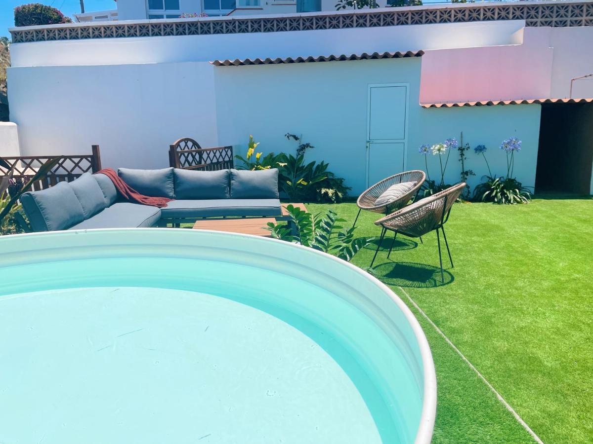 Casa Con Piscina Y Jardin Con Vistas Al Mar Villa Puerto de la Madera Ngoại thất bức ảnh