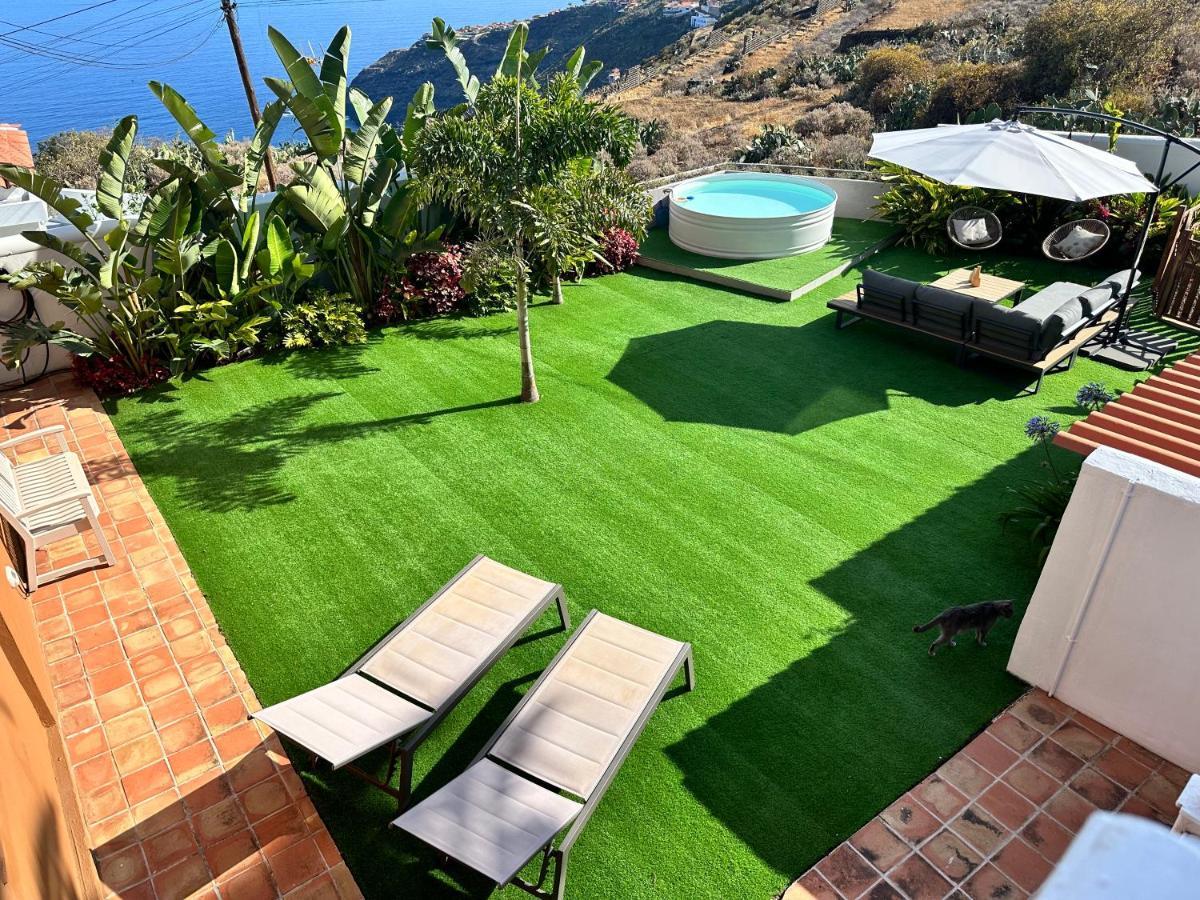 Casa Con Piscina Y Jardin Con Vistas Al Mar Villa Puerto de la Madera Ngoại thất bức ảnh